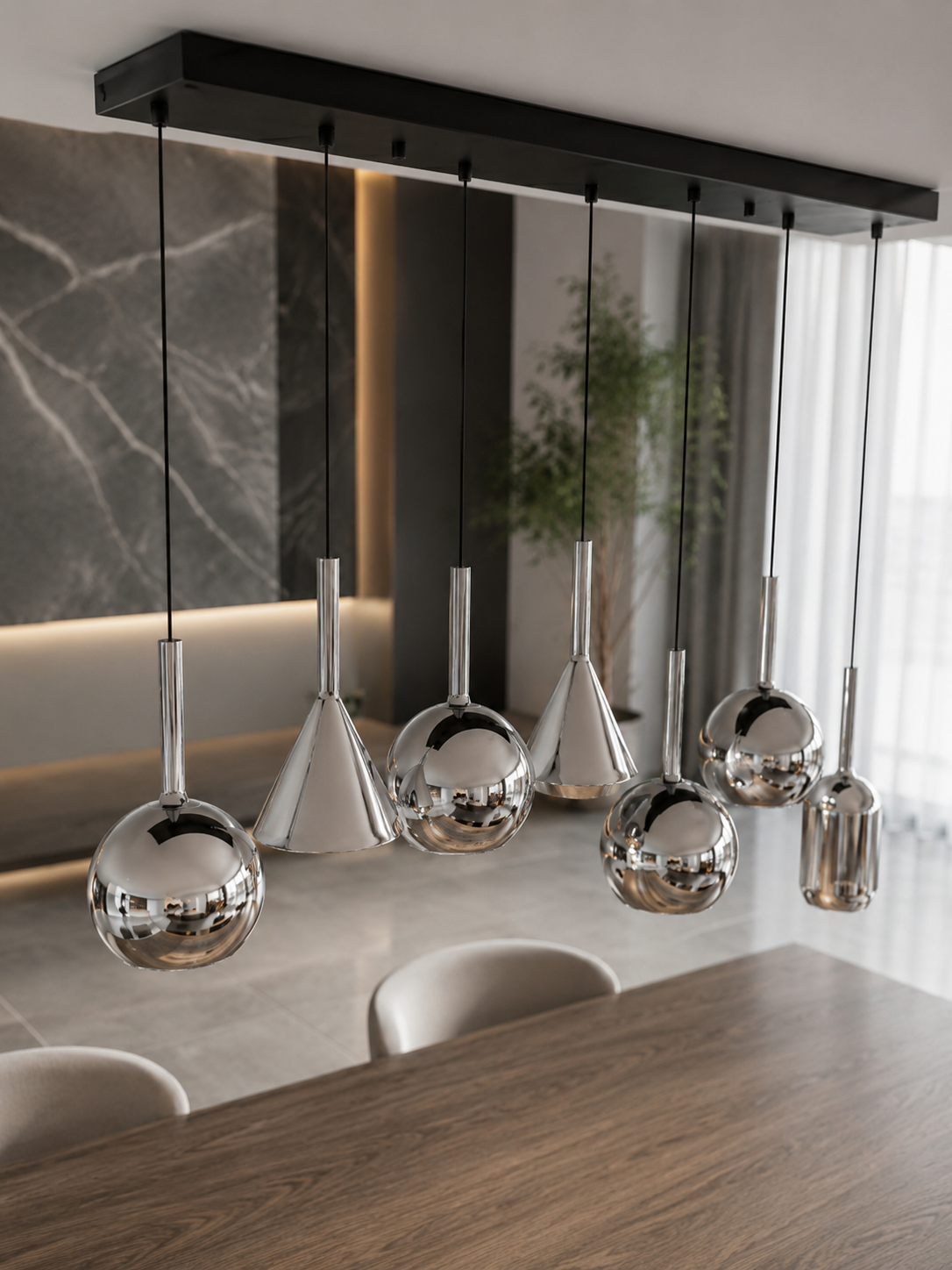 The Veyron Chandelier — Luxury Sculptural Glass Pendant Chandelier