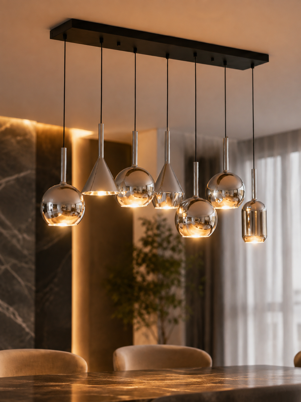 The Veyron Chandelier — Luxury Sculptural Glass Pendant Chandelier