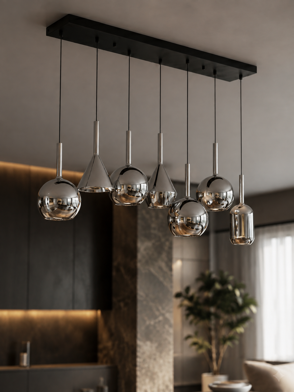 The Veyron Chandelier — Luxury Sculptural Glass Pendant Chandelier