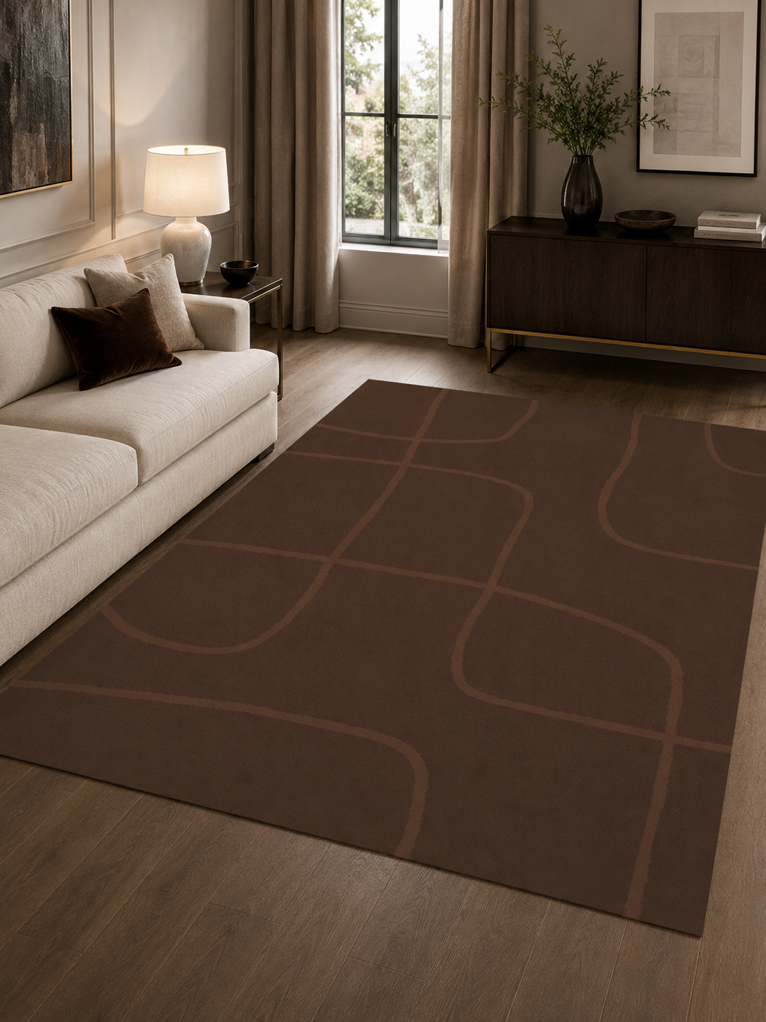 The Solstice Rug — Luxury Abstract Polyester Rug