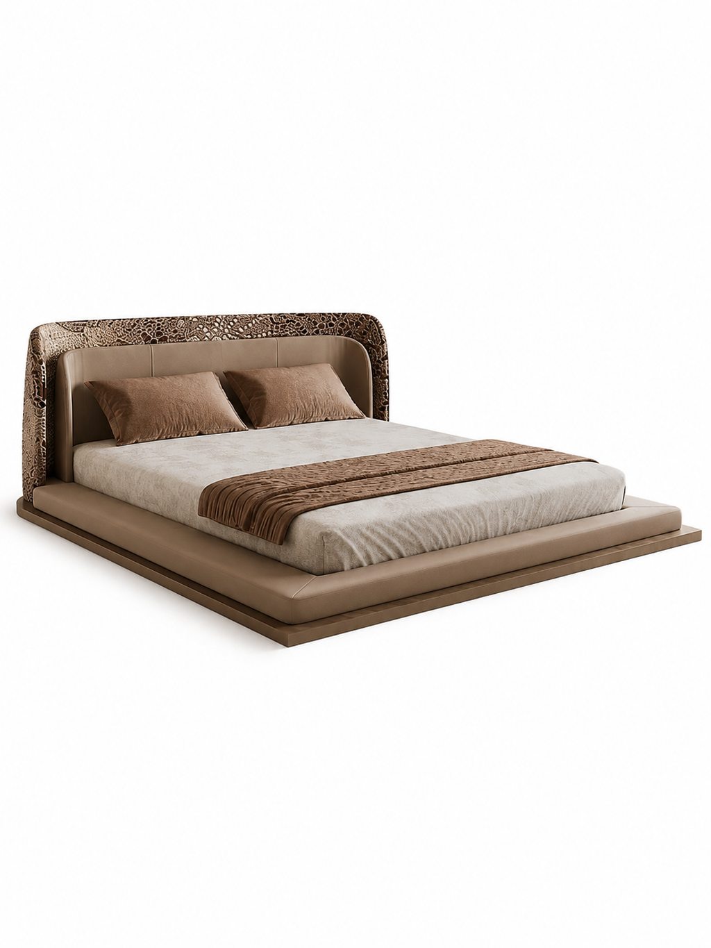 The Seraphine Bed — Luxury Sculptural Upholstered Bed