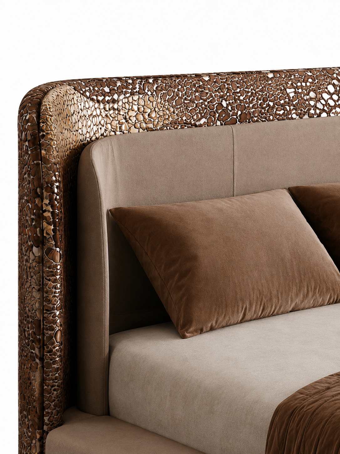 The Seraphine Bed — Luxury Sculptural Upholstered Bed