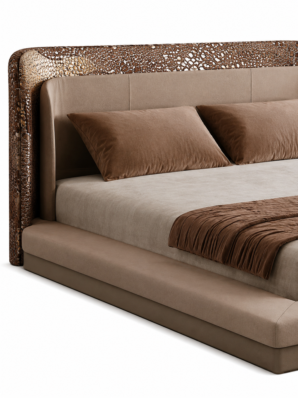 The Seraphine Bed — Luxury Sculptural Upholstered Bed