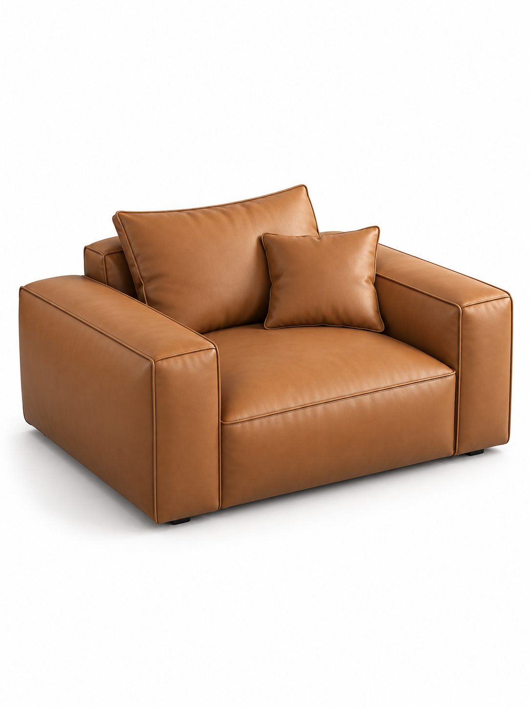 The Tavero Sofa — Luxury Caramel 7 Seater L-Shaped Sectional Sofa