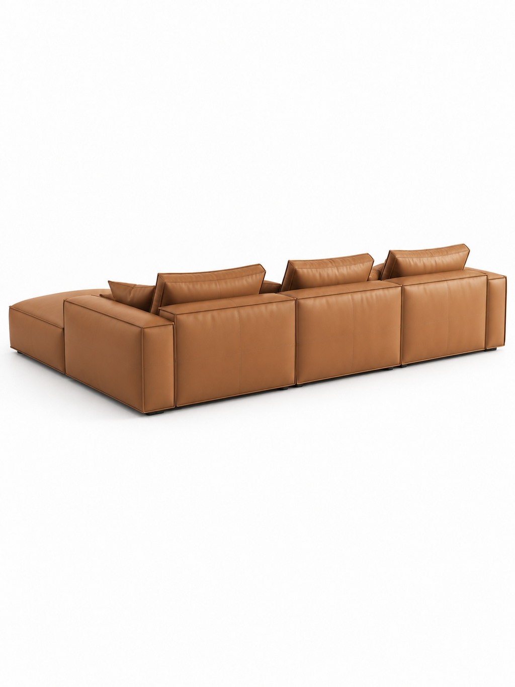 The Tavero Sofa — Luxury Caramel 7 Seater L-Shaped Sectional Sofa