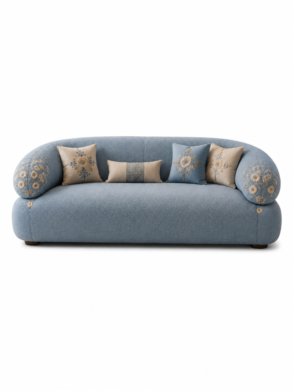The Azureh Sofa — Luxury Mughal-Inspired Embroidered 3 Seater Sofa