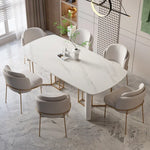 Metaphor White Luxury Modern Dining Set