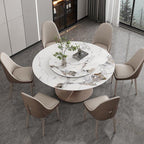 Aakar Modern Metal Round 4 Seater Dining Set