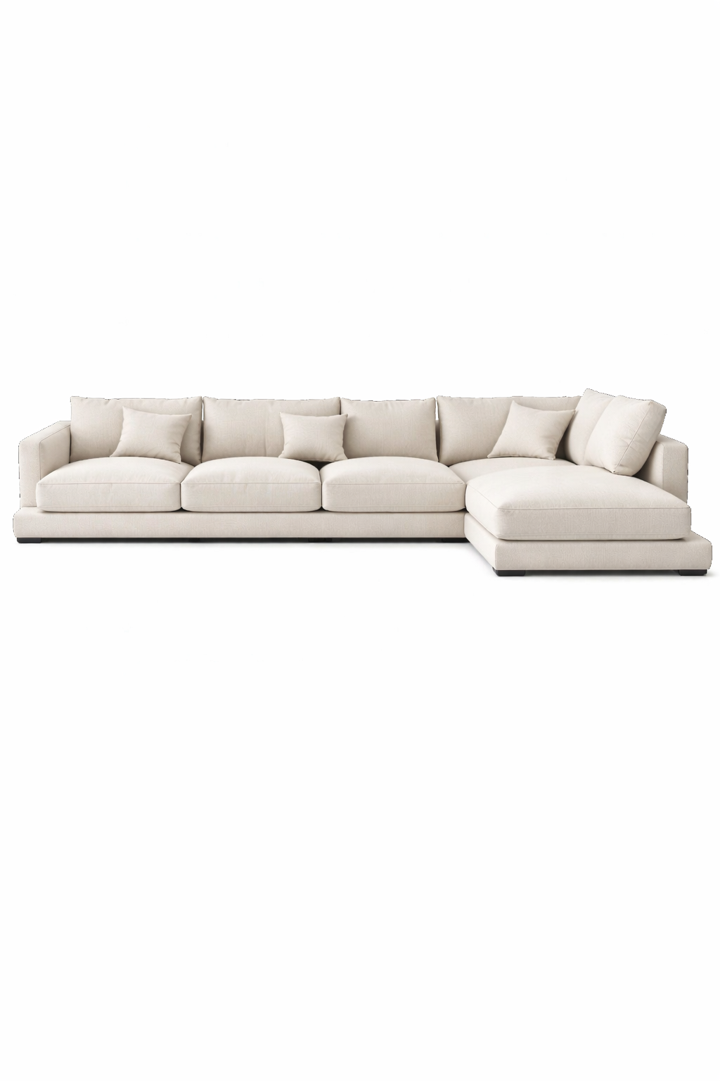 Titanic Modern Luxury Deep White Sectional  Large Corner Sofa