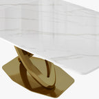 Crish Luxurious Modern Dining Set With Marble Top