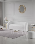 Aurora Plush White Boucle Luxury 3 Seater Sofa