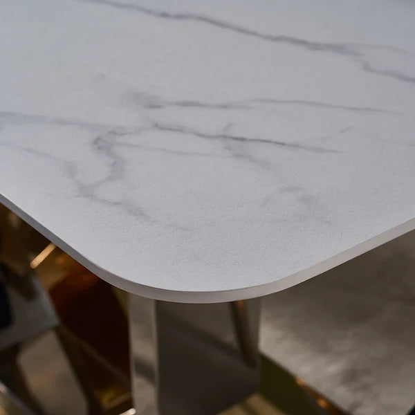 Tiram Modern Contemporary Titanium Dining Set