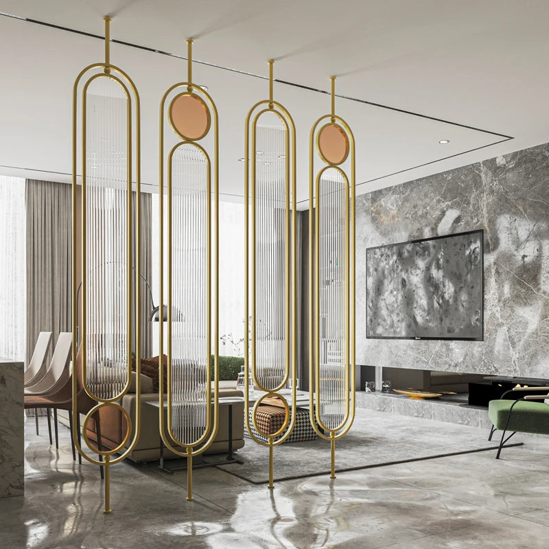 Metal Fluted Glass Partition
