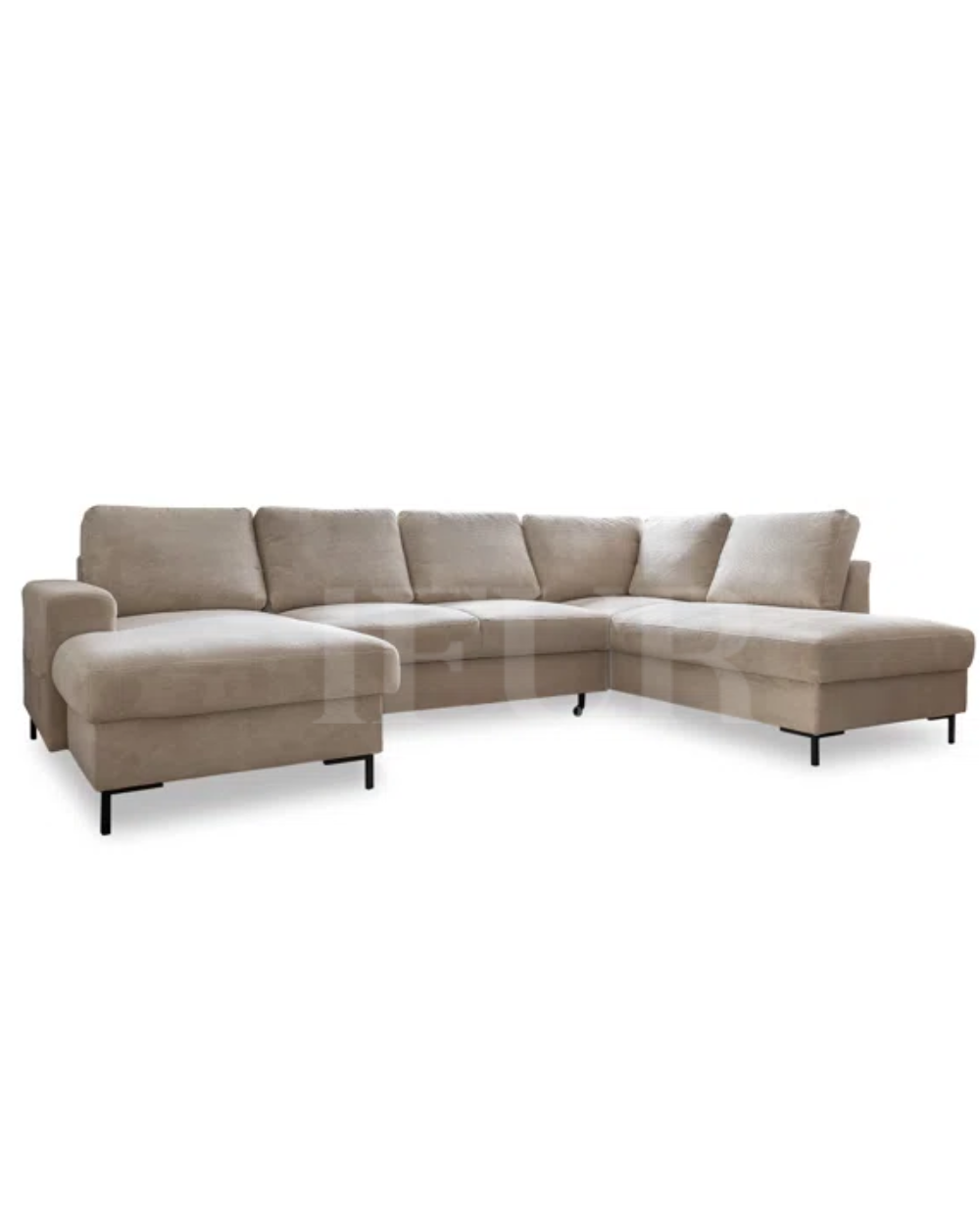 Willow Nest Polyester Upholstered L-Shaped Sofa