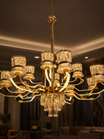 The Valerisse Crown — Luxury Gold Crystal Chandelier