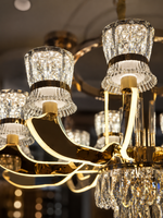 The Valerisse Crown — Luxury Gold Crystal Chandelier