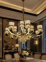 The Valerisse Crown — Luxury Gold Crystal Chandelier