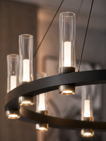 The Lucerra Chandelier — Luxury Modern Ring Glass Pendant Chandelier