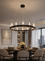 The Lucerra Chandelier — Luxury Modern Ring Glass Pendant Chandelier