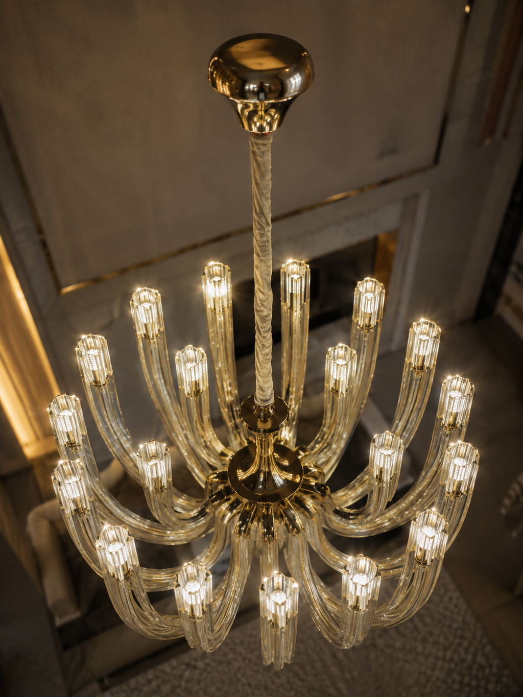 The Elvaron Chandelier — Luxury Sculptural Glass Multi-Arm Chandelier