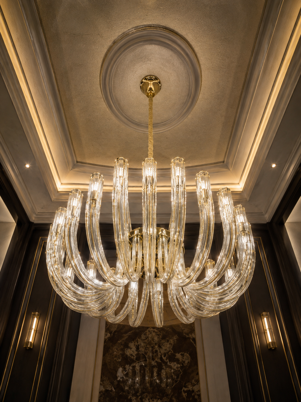 The Elvaron Chandelier — Luxury Sculptural Glass Multi-Arm Chandelier