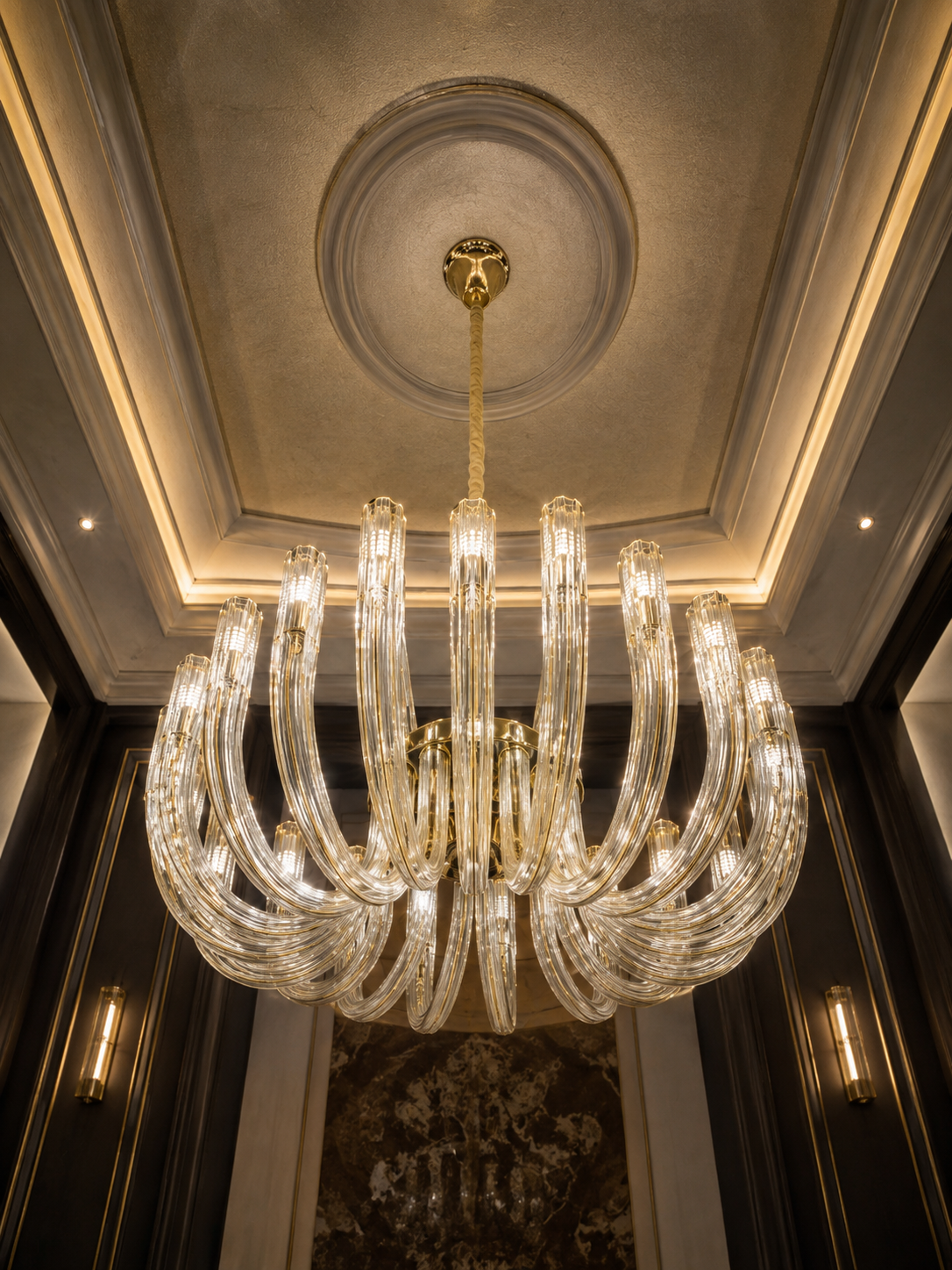 The Elvaron Chandelier — Luxury Sculptural Glass Multi-Arm Chandelier