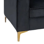 Glitz Modern L Shaped Velvet Sofa