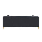 Glitz Modern L Shaped Velvet Sofa