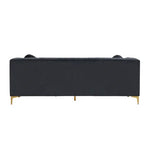Glitz Modern L Shaped Velvet Sofa