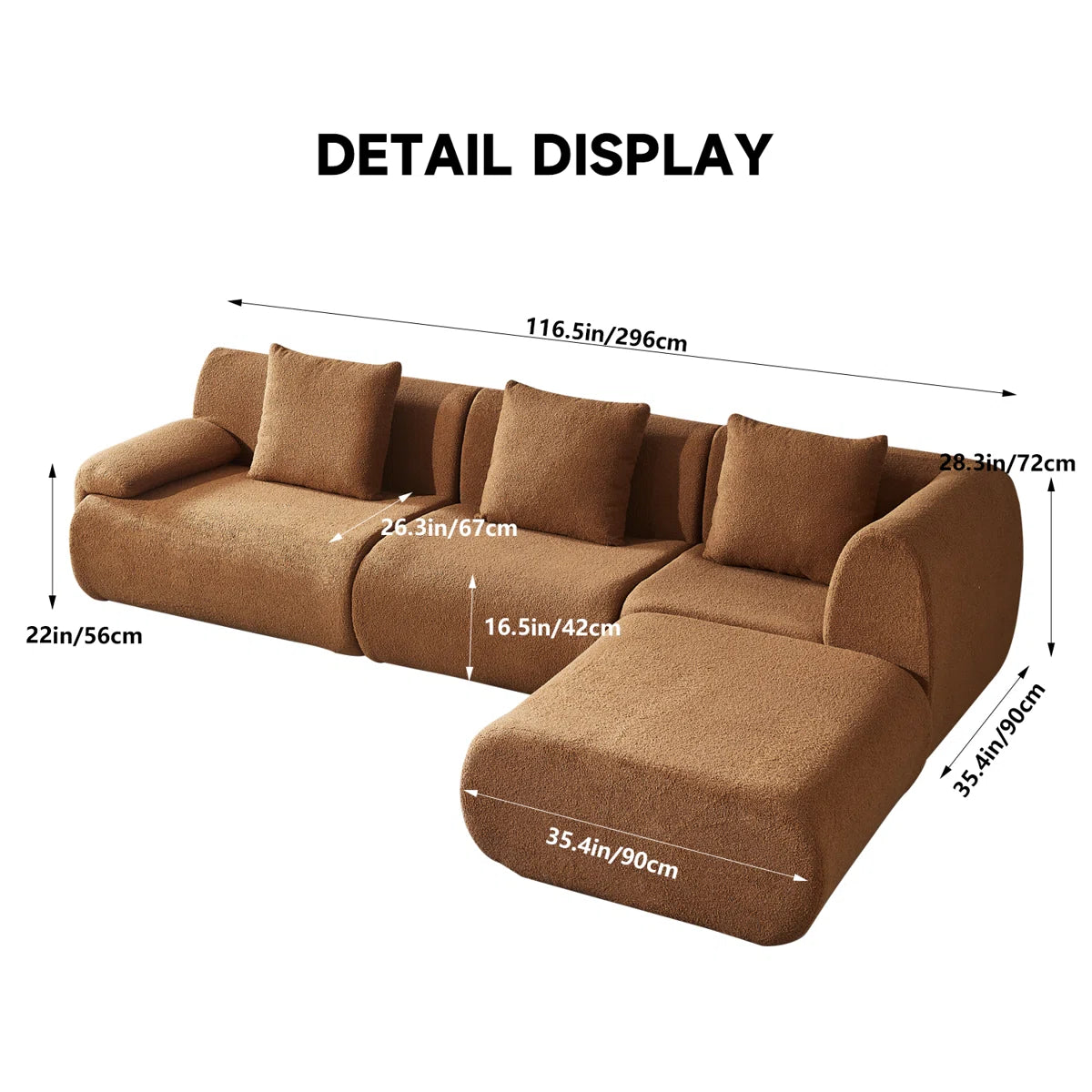 Orana Modern Luxury Boucle Sectional Sofa