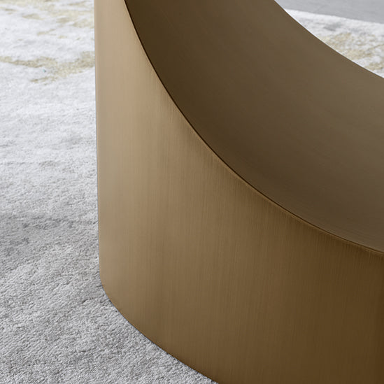 Moza Modern Contemporary Brushed Gold Luxury Dining Set