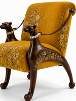 The Primrose Chair — Luxury Floral Teak Wood Accent Chair