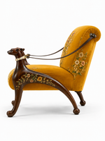 The Primrose Chair — Luxury Floral Teak Wood Accent Chair