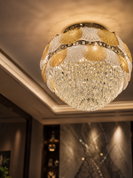 The Solmire Chandelier — Luxury Crystal Canopy Flush Mount Chandelier