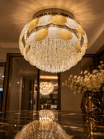 The Solmire Chandelier — Luxury Crystal Canopy Flush Mount Chandelier