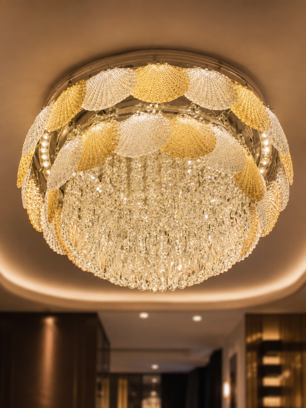 The Solmire Chandelier — Luxury Crystal Canopy Flush Mount Chandelier