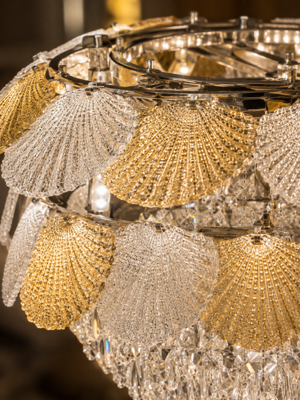The Solmire Chandelier — Luxury Crystal Canopy Flush Mount Chandelier