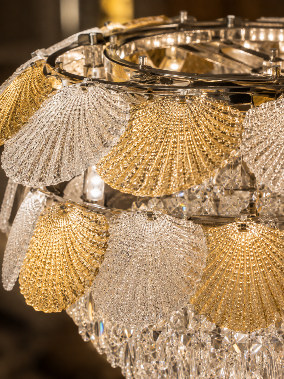 The Solmire Chandelier — Luxury Crystal Canopy Flush Mount Chandelier