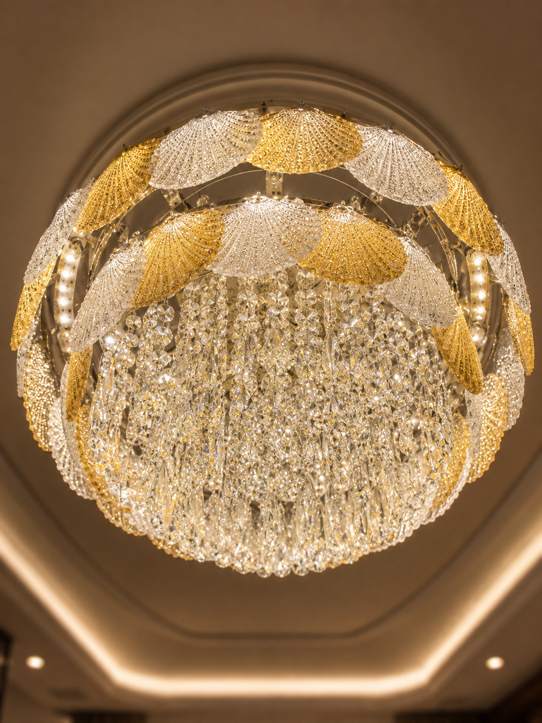 The Solmire Chandelier — Luxury Crystal Canopy Flush Mount Chandelier
