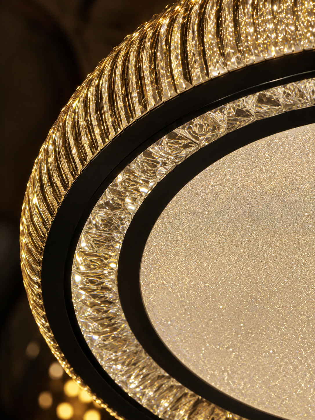 The Caelora Chandelier — Luxury Crystal Halo Ceiling Chandelier