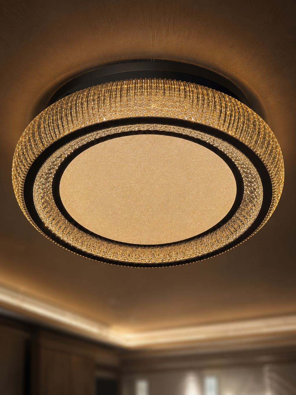 The Caelora Chandelier — Luxury Crystal Halo Ceiling Chandelier
