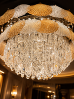 The Solmire Chandelier — Luxury Crystal Canopy Flush Mount Chandelier