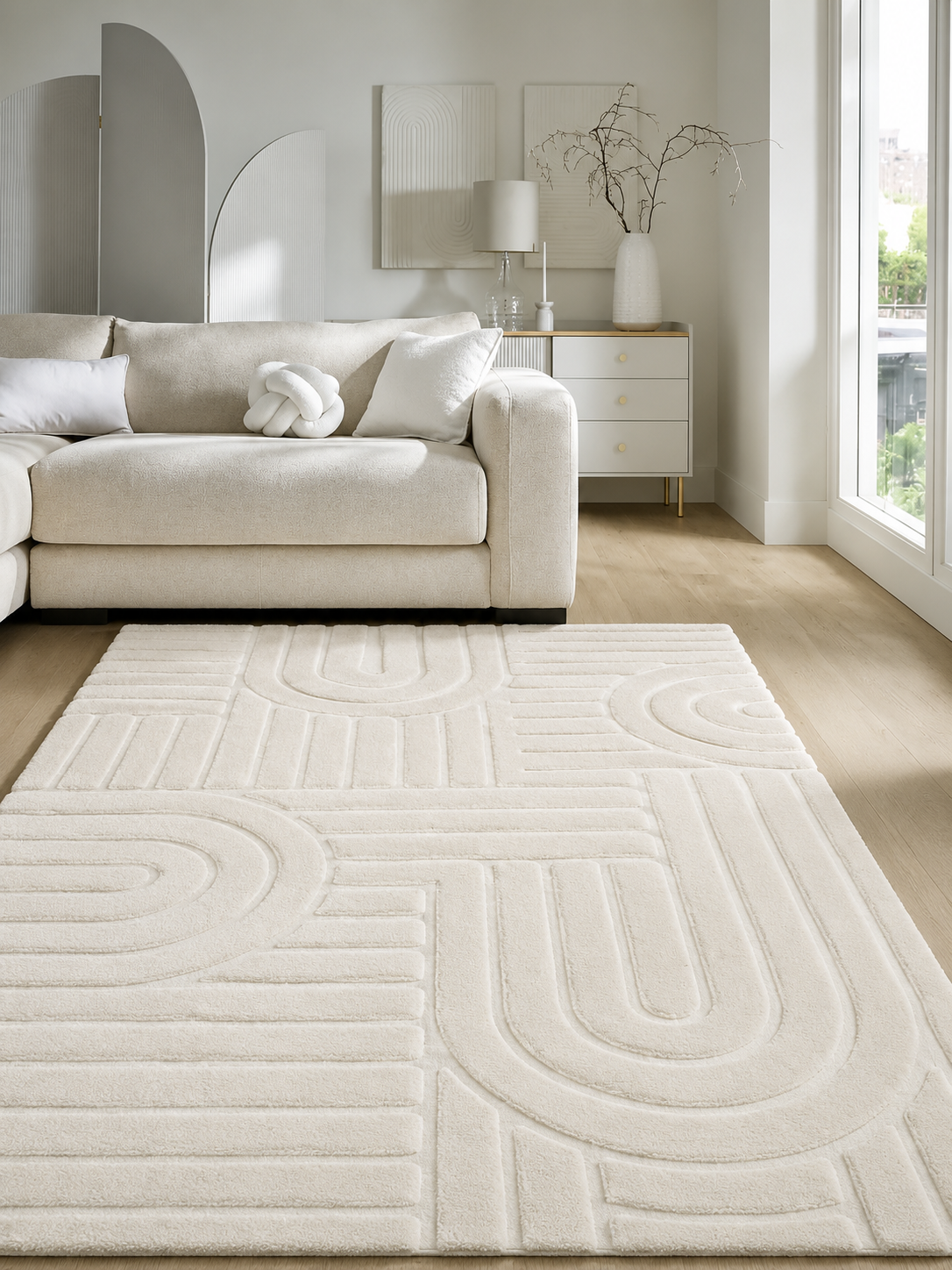 The Arco Rug — Luxury Textured Geometric Area Rug