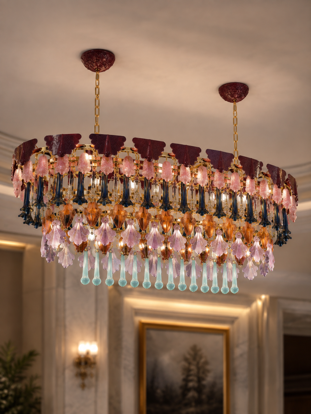 The Oravelle Cascade Chandelier — Luxury Artisan Glass Pendant Light