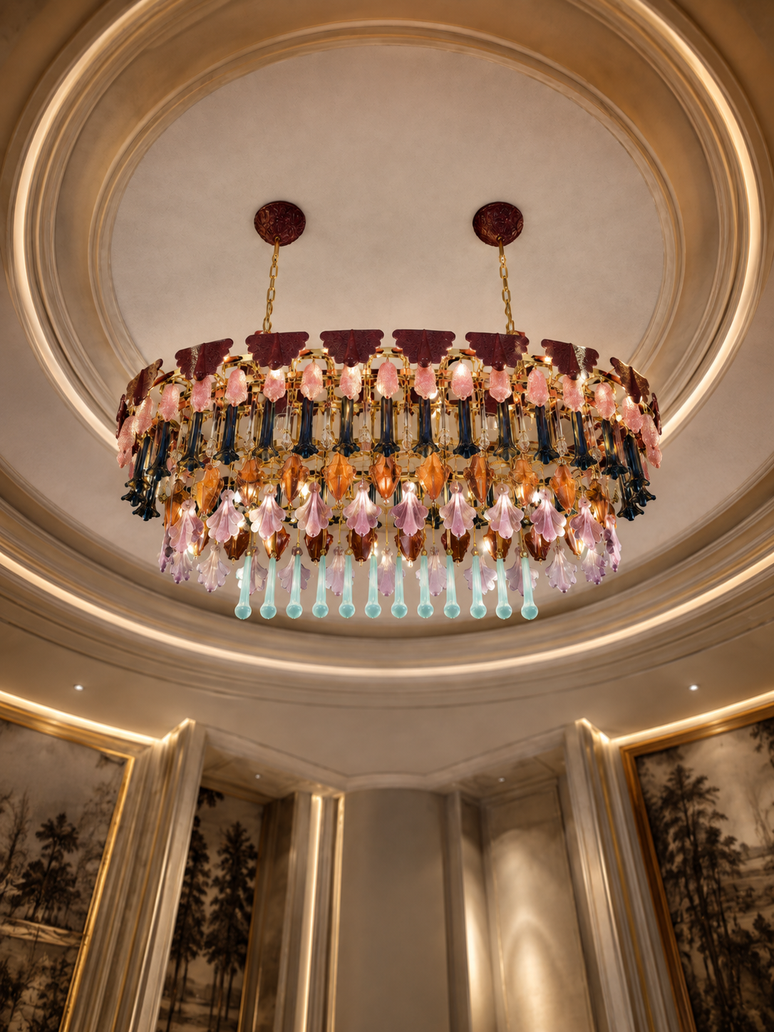 The Oravelle Cascade Chandelier — Luxury Artisan Glass Pendant Light