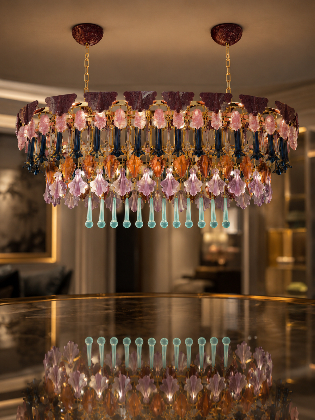 The Oravelle Cascade Chandelier — Luxury Artisan Glass Pendant Light