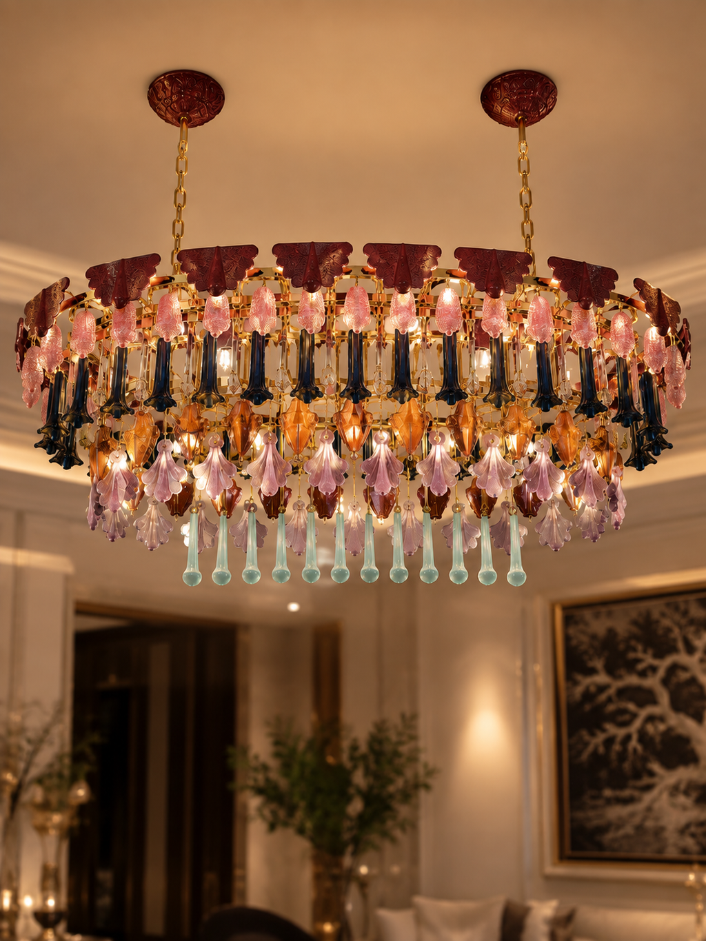 The Oravelle Cascade Chandelier — Luxury Artisan Glass Pendant Light
