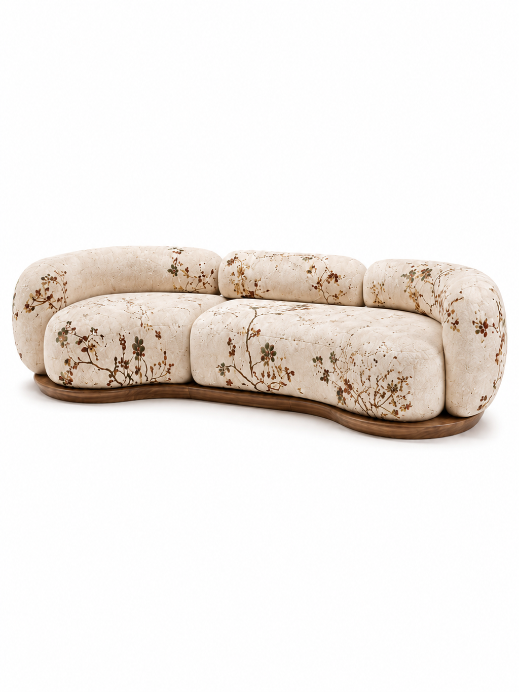 The Gavora Sofa — Luxury Botanical Curved 4 Seater Sofa