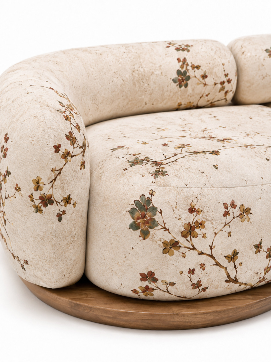 The Gavora Sofa — Luxury Botanical Curved 4 Seater Sofa
