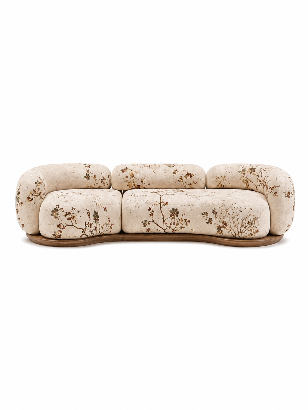 The Gavora Sofa — Luxury Botanical Curved 4 Seater Sofa